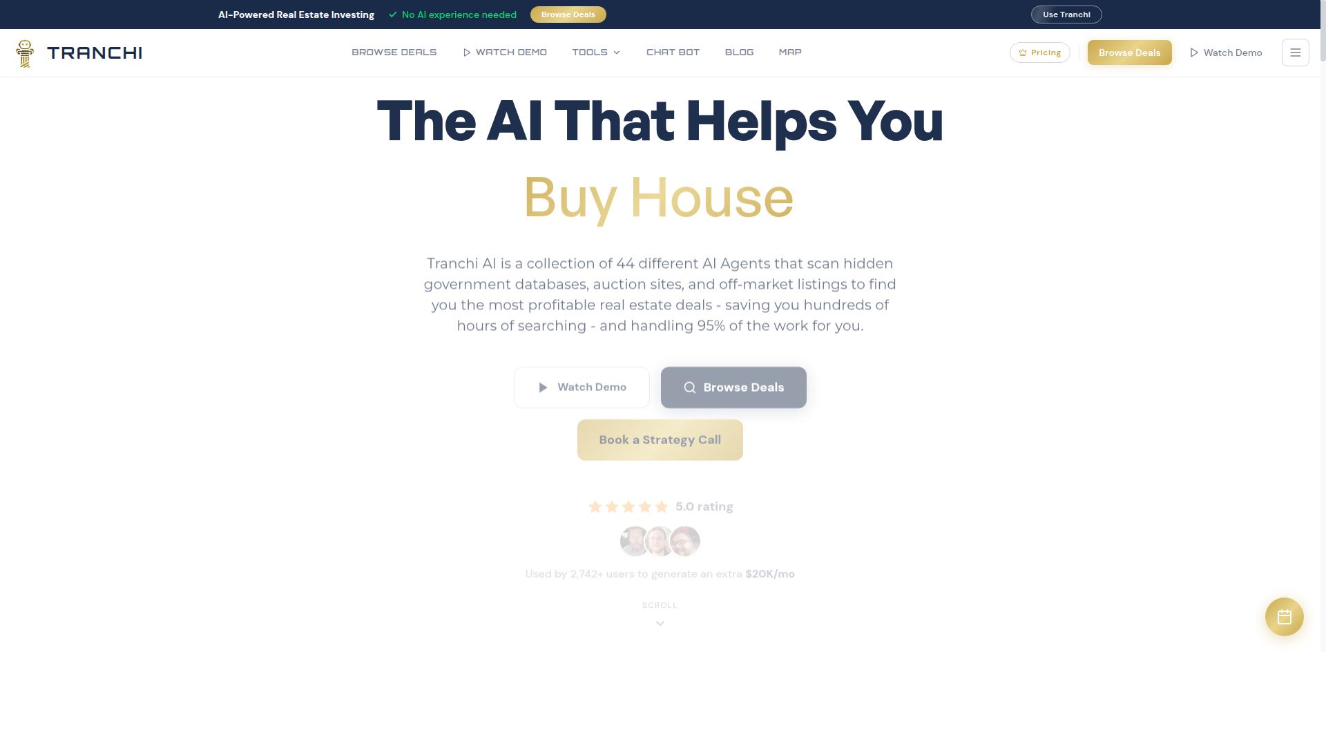 Tranchi AI website